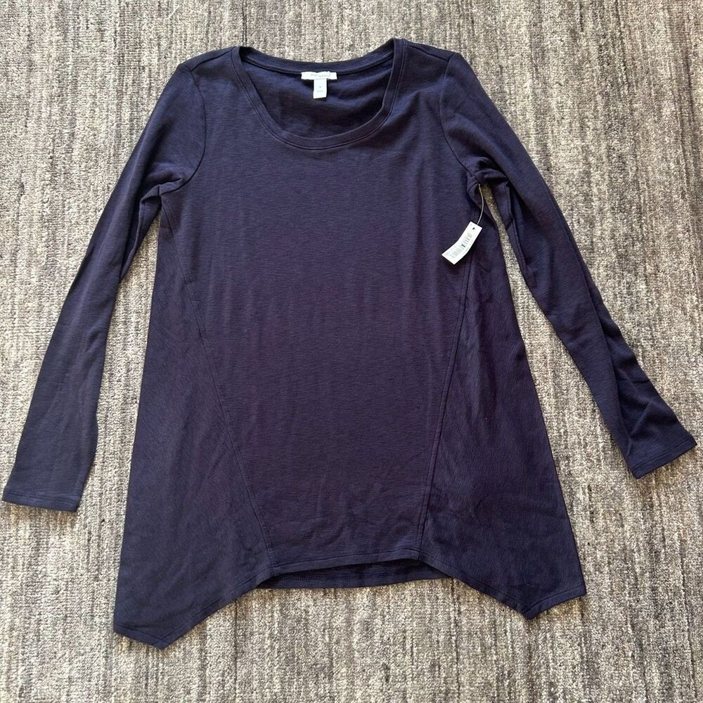 Daily Ritual (Anthropologie) Knit Long Sleeve Navy Blue Shirt, M, NWT